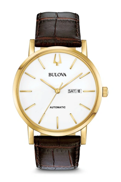Bulova American Clipper Bracelet Watch, 41.9mm In Brown