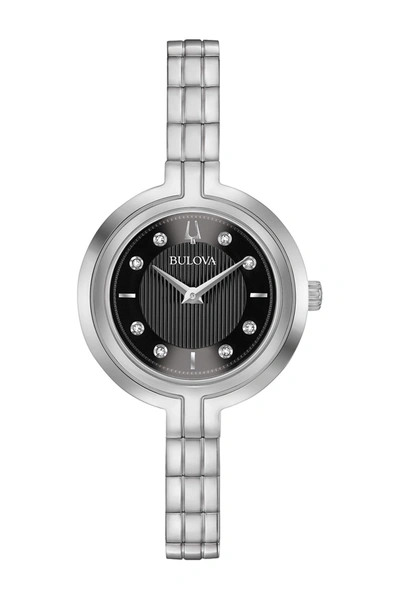 Bulova Rhapsody Stainless Steel Watch, 30mm In Silver