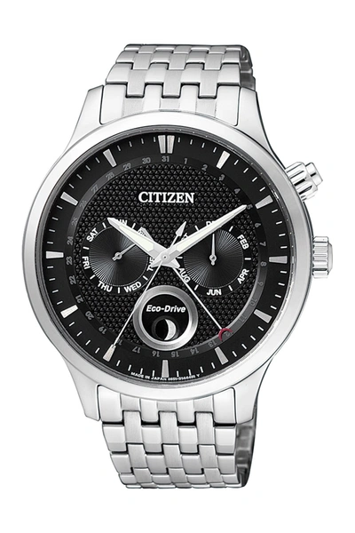 Citizen Eco-drive Moon Phase Analog  Watch, 42mm In Silver-tone