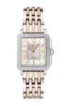 Gevril Padova Swiss Diamond Square Watch, 28.5mm In Two Toned Ss Iprg