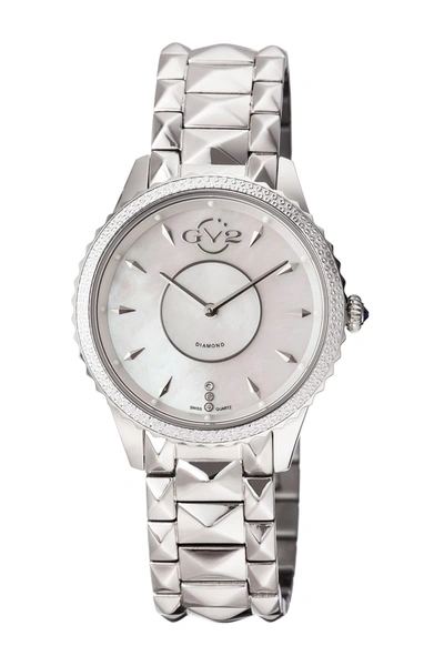 Gevril Siena Swiss Quartz Diamond Bracelet Watch, 38mm In Silver