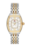 MICHELE RELEVE DIAMOND TWO-TONE BRACELET WATCH, 31MM X 40MM,099945527789