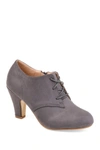 Journee Collection Leona Lace-up Bootie In Grey