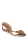 Journee Collection Women's Cortni Pointed Toe D'orsay Flats In Rose Gold