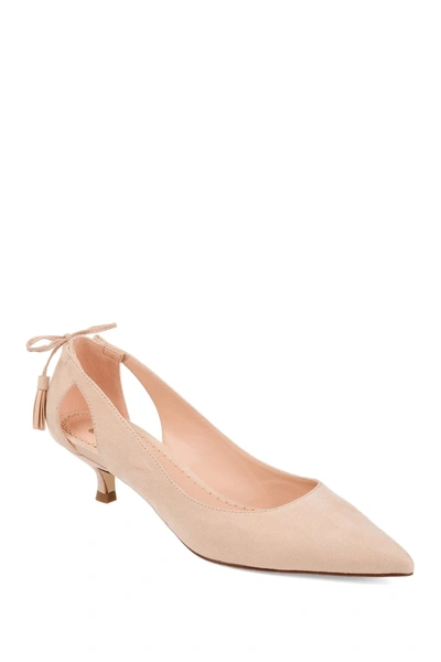Journee Collection Journee Bindi Kitten Heel Pump In Nude
