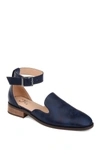 Journee Collection Journee Loreta Ankle Buckle Flat In Navy