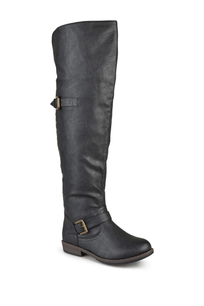 Journee Collection Kane Studded Tall Boot In Black
