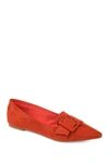 Journee Collection Journee Audrey Buckle Flat In Rust