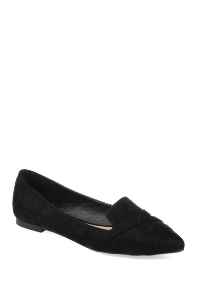 Journee Collection Mindee Crisscross Toe Flat In Black