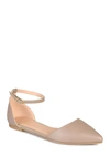Journee Collection Journee Reba Ankle Strap Flat In Taupe