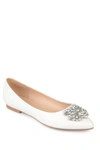 Journee Collection Journee Renzo Embellished Flat In Ivory
