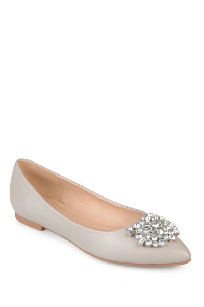 Journee Collection Journee Renzo Embellished Flat In Grey