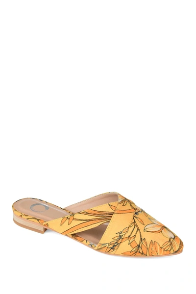 Journee Collection Women's Giada Pointed Toe Slip On Mules In Yellow