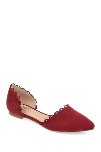 Journee Collection Journee Jezlin Flat In Wine