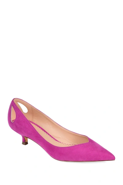 Journee Collection Womens Goldie Pointed Toe Kitten Heel Pumps In Pink