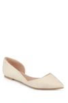 Journee Collection Ester Womens Faux Suede Slip On D'orsay In White
