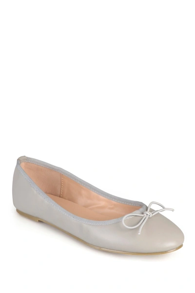 Journee Collection Vika Bow Flat In Grey
