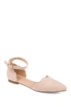 Journee Collection Lana Ankle Strap Flat In Brown