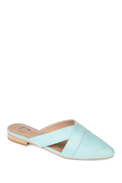 Journee Collection Women's Giada Pointed Toe Slip On Mules In Mint