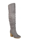 Journee Collection Journee Kaison Ruched Tall Boot In Grey