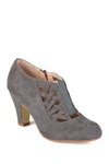 Journee Collection Piper Caged Ankle Bootie In Grey