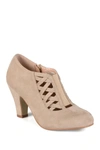 Journee Collection Piper Caged Ankle Bootie In Taupe