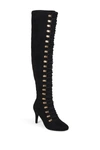 Journee Collection Trill Over-the-knee Lace-up Boot In Black