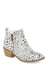 Journee Collection Rebel Side Zip Booties In Animal
