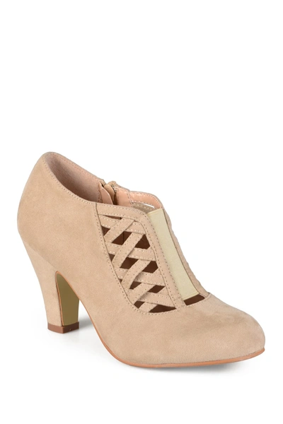 Journee Collection Journee Piper Caged Ankle Bootie In Taupe