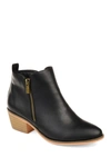 Journee Collection Rebel Side Zip Booties In Black
