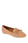 Journee Collection Womens Muriel Slip On Pointed Toe Loafer Flats In Tan