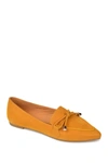 Journee Collection Womens Muriel Slip On Pointed Toe Loafer Flats In Mustard