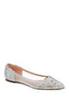 Journee Collection Batavia Rhinestone Flat In White