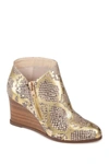 Journee Collection Women's Glam Wedge Booties In Gold
