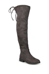Journee Collection Women's Mount Wide Calf Over The Knee Boots In Grey