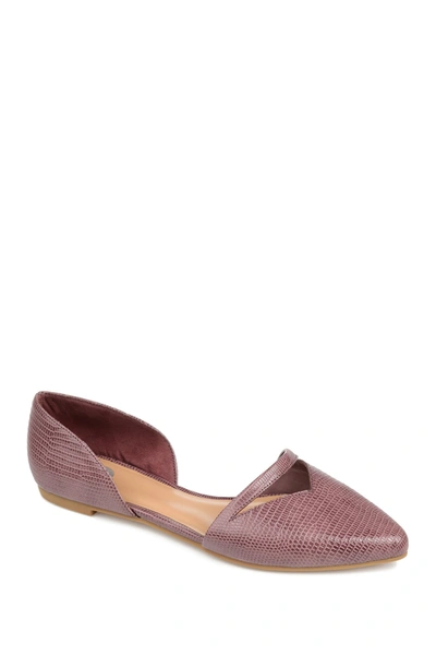 Journee Collection Braely Womens Faux Leather D'orsay Flats In Red