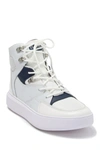 Hybrid Green Label Globetrotter Leather Mid Sneaker In Leather Wh