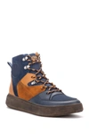 Hybrid Green Label Globetrotter Leather Mid Sneaker In Blue