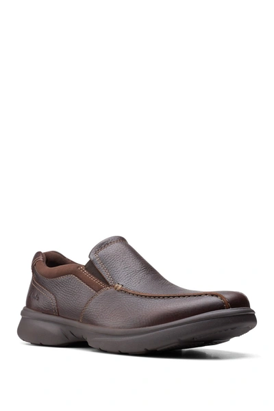 Clarks Bradley Step Mens Leather Slip On Loafers In Brown