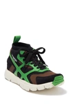 Valentino Garavani Contrast Overlay Mesh Sneaker In Army Green/nero/gree