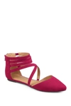 Journee Collection Marlee Ankle Strap Flat In Purple