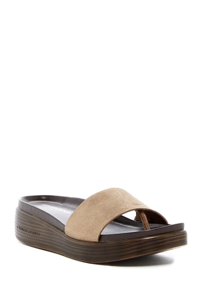 Donald Pliner Fiji Suede Slide Sandal In Ltbronze