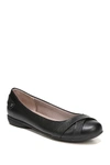 Lifestride Vivienne Pld Womens Slip On Comfort Ballet Flats In Black