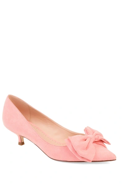 Journee Collection Journee Orana Bow Kitten Heel Pump In Coral