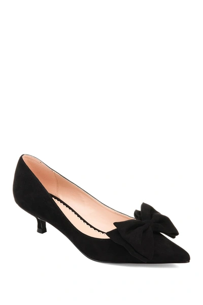 JOURNEE COLLECTION JOURNEE COLLECTION JOURNEE ORANA BOW KITTEN HEEL PUMP,052574569605