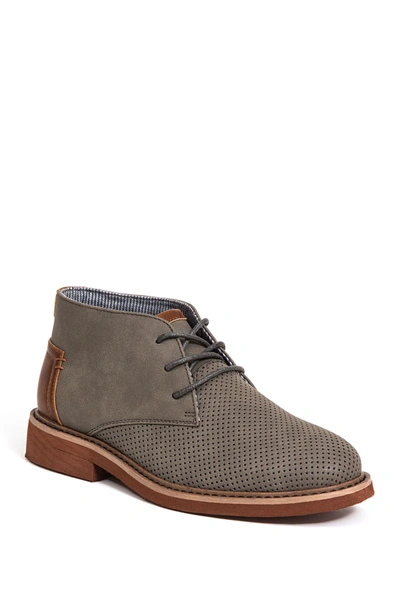 Deer Stags Kids' Little And Big Boys Ballard2 Classic Dress Comfort Perforated Upper Fashion Bootie In Greyperfs
