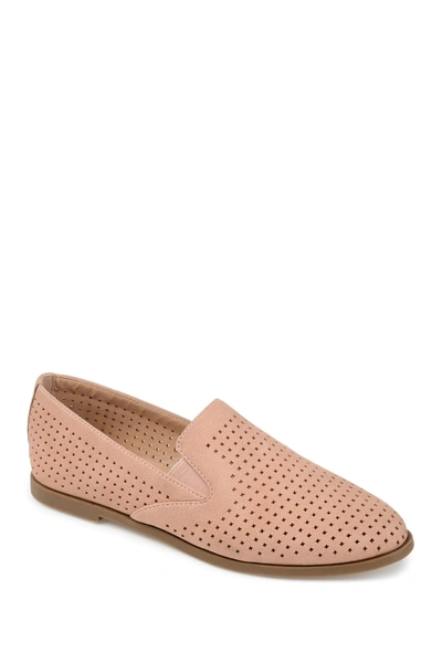 Journee Collection Journee Lucie Perforated Flat Loafer In Pink