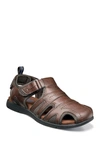 Nunn Bush Rio Grande Three-strap Fisherman Sandal In Brown In Tan