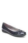 Lifestride Aliza Patent Trim Flat In Navy