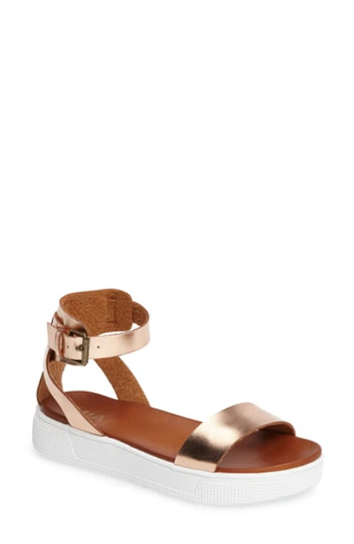 Mia Ellen Platform Sandal In Rose Gold